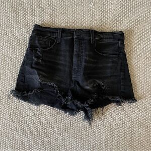 Black Distressed Shorts
